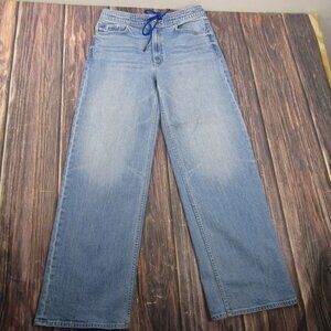 Mother The Drawn Tagger Skimp Jeans Magic School Bus Blue Wide Leg 26 11778-1409